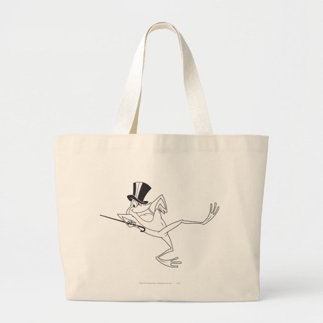 Michigan J. Frog Dancing Large Tote Bag (Front)