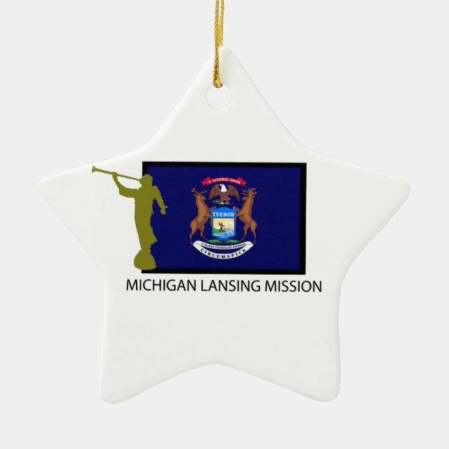 MICHIGAN LANSING MISSION LDS CTR CERAMIC ORNAMENT (Front)