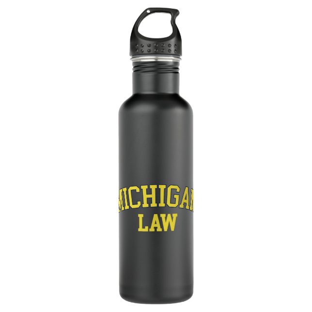 Michigan Law, Michigan Bar Graduate Gift Lawyer Co Stainless Steel Water Bottle (Front)