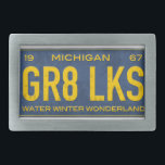 Michigan License Plate 1967 Belt Buckle<br><div class="desc">Michigan License Plate 1967 Belt Buckle by Design Turnpike.</div>