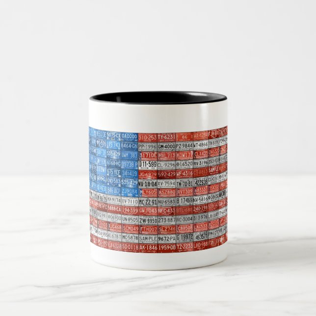 Michigan License Plate Flag Mug (Center)