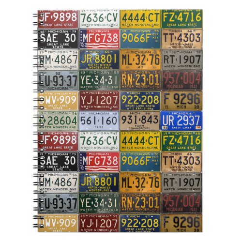 Michigan License Plates from A Bygone Era Notebook