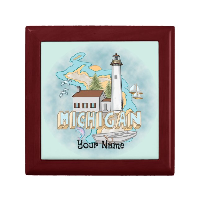Michigan Lighthouse  Gift Box (Front)