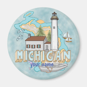 Michigan Lighthouse magnet 