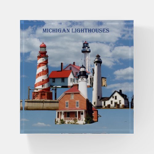 Michigan Lighthouse paperweight
