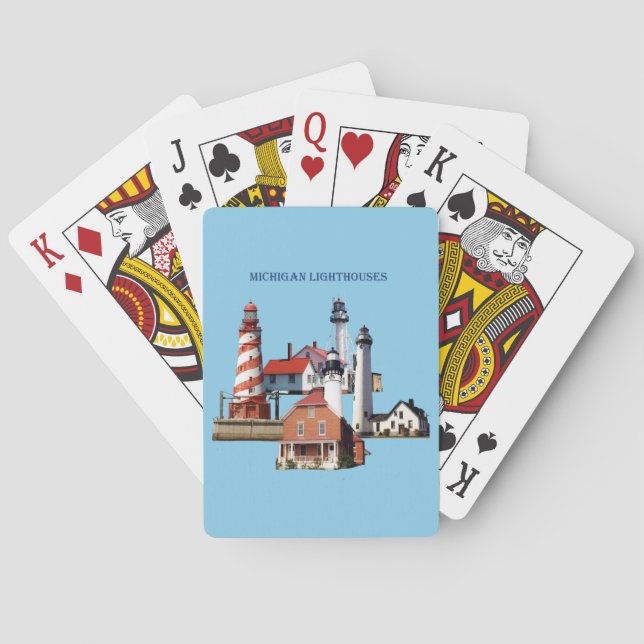 Michigan Lighthouse playing cards (Back)