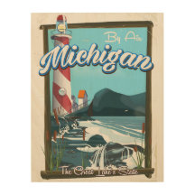 Michigan Lighthouse travel poster!.