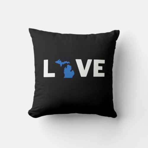 Michigan LOVE decorative pillow