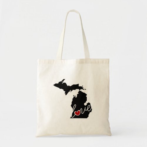 Michigan Love  Gifts for MI Lovers Tote Bag