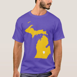 Michigan Love in Mustard Oversized T-Shirt