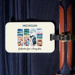Michigan Luggage Tag – Fresh Water & Cherry Skies
