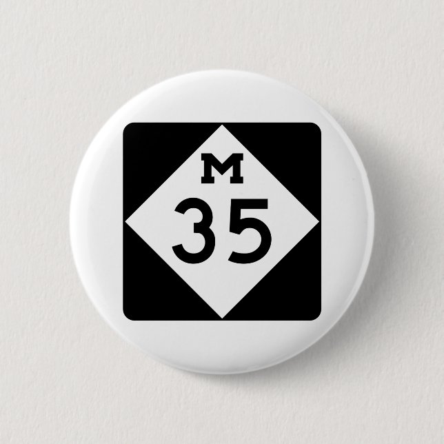 Michigan M-35 Pinback Button (Front)