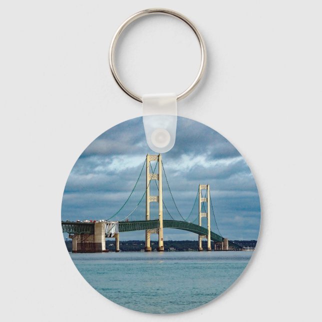 Michigan Mackinac Bridge Photo Keychain (Front)