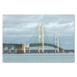 Michigan Mackinac Bridge Photo Tissue Paper