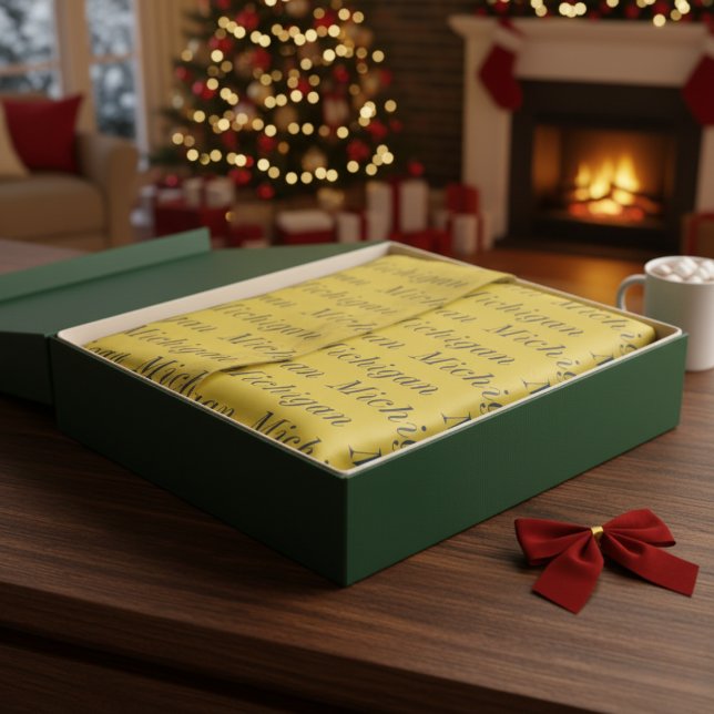 Michigan Maize and Blue  Tissue Paper (Michigan Maize and Blue Tissue Paper)