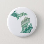 Michigan Mandala By Megaflora Design Button at Zazzle