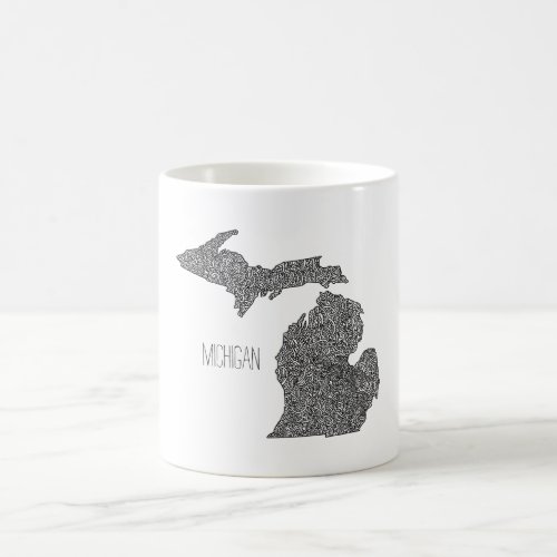 Michigan Map Coffee Mug