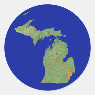 Michigan Map Sticker