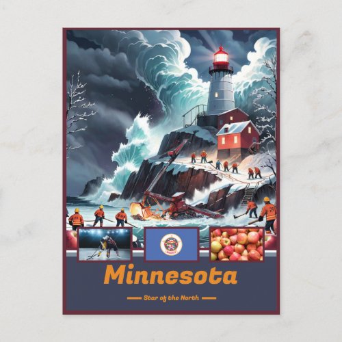 Michigan Marvels  Motto Postcard