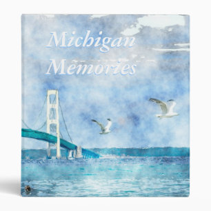 Michigan Memories Mackinac Bridge 1" Binder