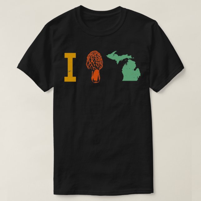 Michigan Morel Mushroom Shirt Morel Mushroom Hunti (Design Front)