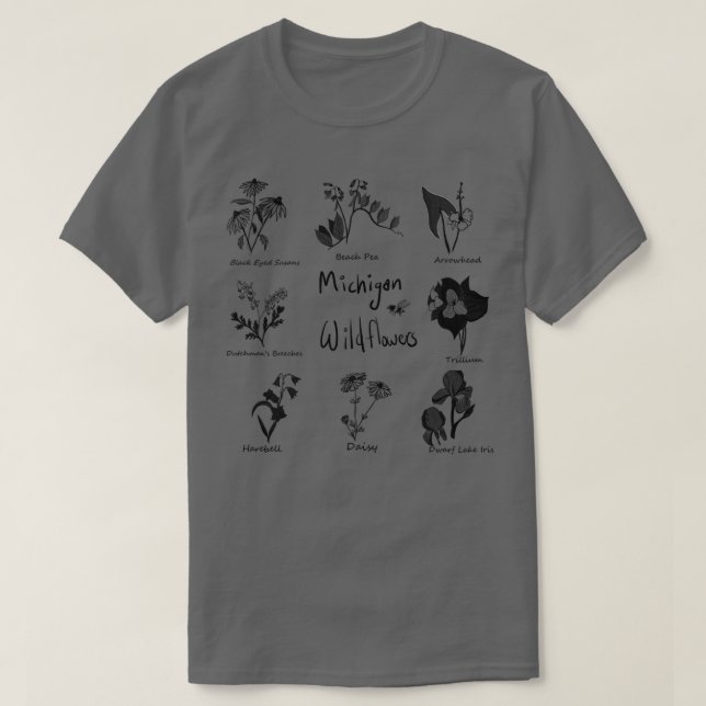 Michigan Native Wildflowers T-Shirt (Design Front)