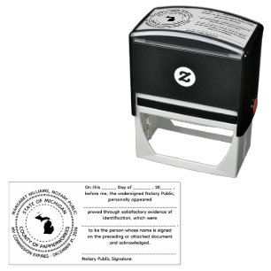 Michigan Notary Public Acknowledgement Stamp
