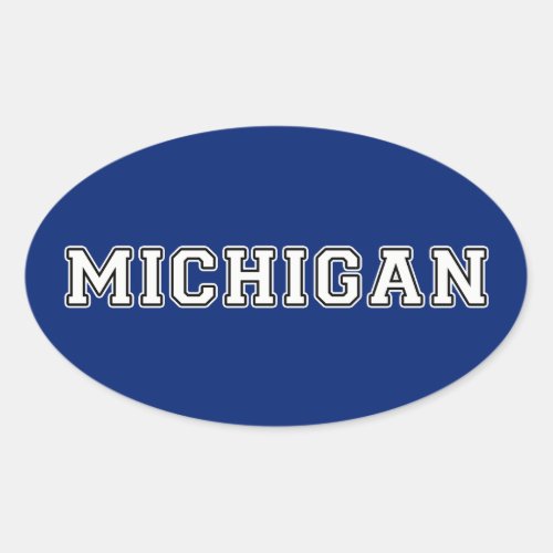 Michigan Oval Sticker