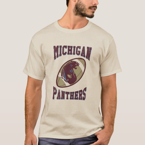 Michigan Panthers Football T_Shirt