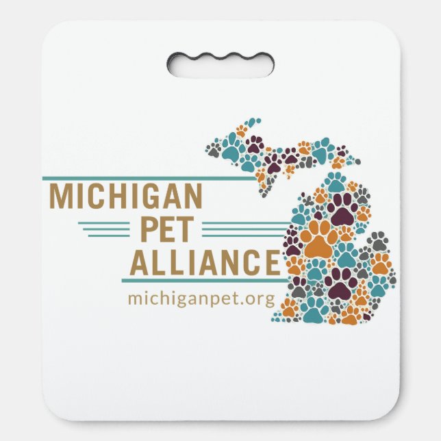 Michigan Paw Prints Stadium Seat Cushion (Front Vertical)