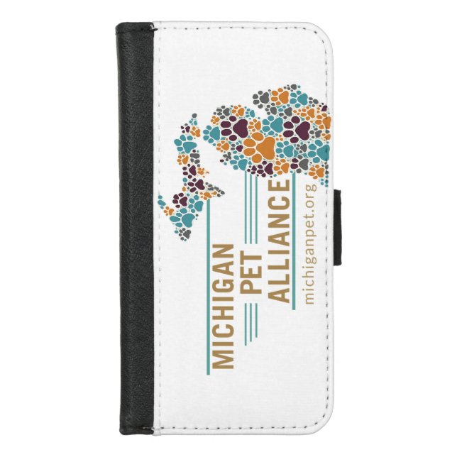 Michigan Paw Prints Wallet or Phone Case (Front)