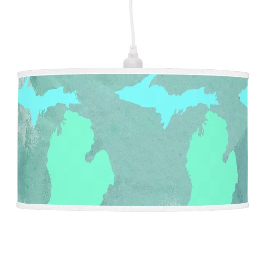 Michigan Pendant Map of Michigan Ceiling Lamp (Left)