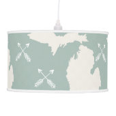 Michigan Pendant Map of Michigan Lamp (Front)