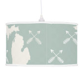 Michigan Pendant Map of Michigan Lamp (Back)