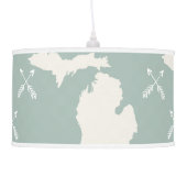 Michigan Pendant Map of Michigan Lamp (Left)