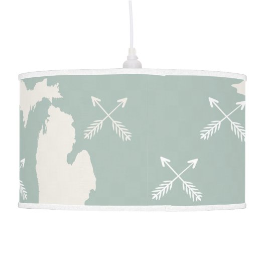 Michigan Pendant Map of Michigan Pendant Lamp (Back)