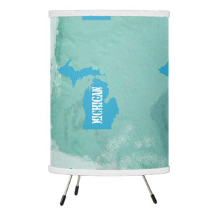Michigan Pendant Map of Michigan Tripod Lamp
