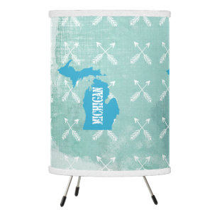 Michigan Pendant Map of Michigan Tripod Lamp