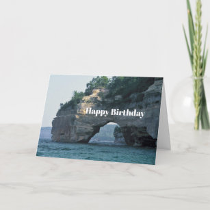 Michigan Petit Portal Geology Photo Birthday Card