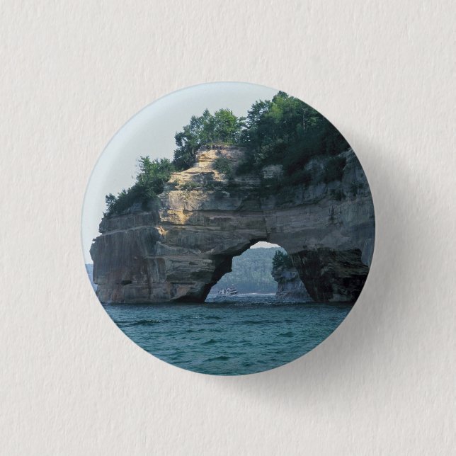 Michigan Petit Portal Geology Photo Button (Front)
