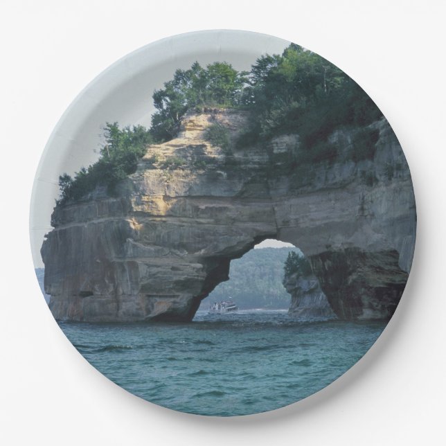 Michigan Petit Portal Geology Photo Paper Plates (Front)