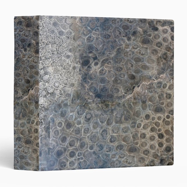 Michigan Petoskey Stone Design 3 Ring Binder (Front/Spine)