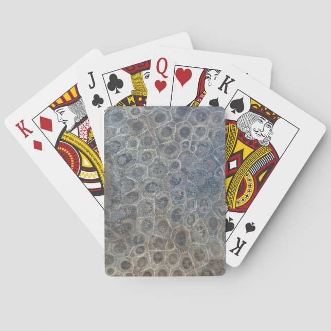 Michigan Petoskey Stone Design  Poker Cards (Back)
