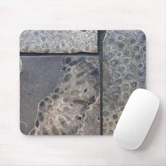 Michigan Petoskey Stone Design  Stone Coaster Mouse Pad (With Mouse)
