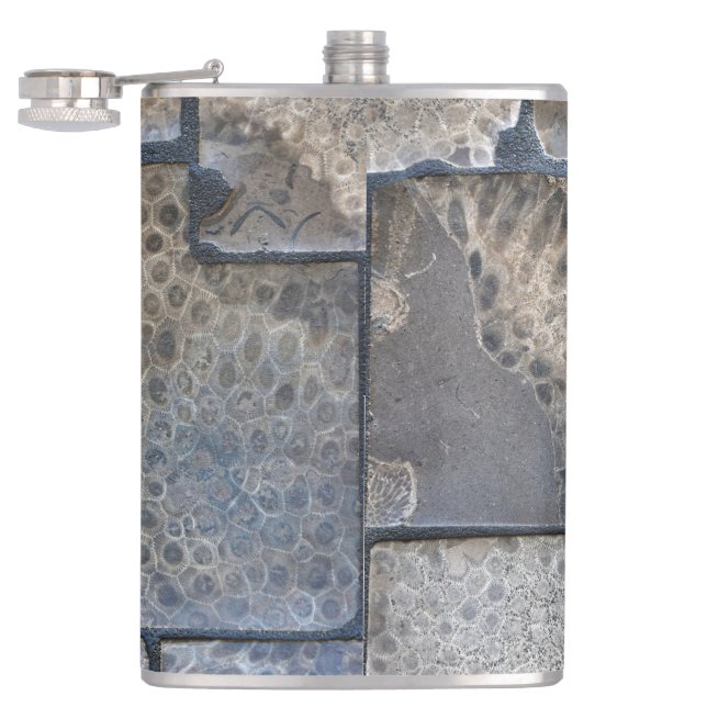 Michigan Petoskey Stone Flask (Opened)