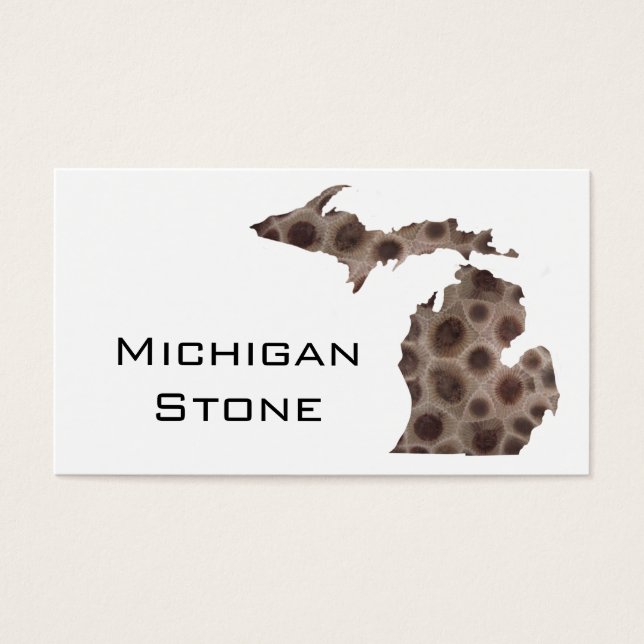 Michigan Petoskey Stone, Great Lakes mitten  (Front)