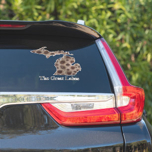 Michigan Petoskey Stone, Great Lakes mitten  Sticker