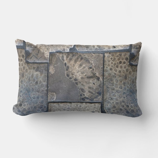 Michigan Petoskey Stone Lumbar Pillow (Front)