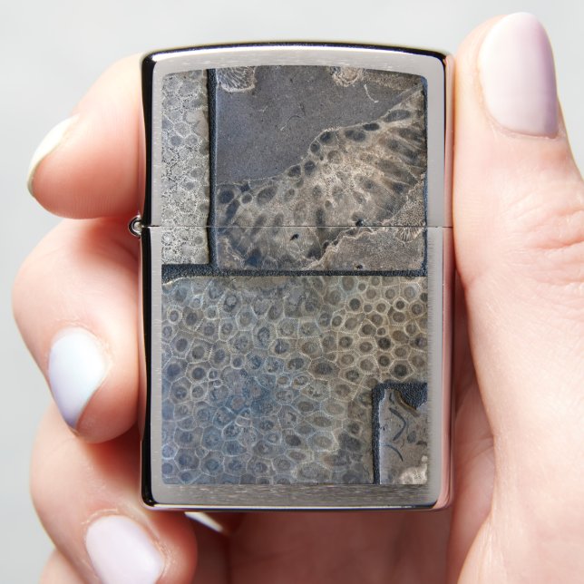 Michigan Petoskey Stone   Zippo Lighter (In Hand)