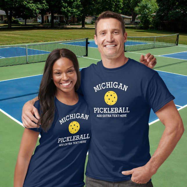 Michigan Pickleball Add Club Partner Name Custom T-Shirt (Creator Uploaded)
